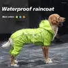 Köpek Giyim Nefes Alabilir Ter Emici Yağmur Giyim Su Geçirmez Yağmur Penosu Yansıtıcı Naylon Köpek Tulum Ceketleri Kapşonlu Eğitim Malzemeleri