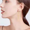 Baumelnde Ohrringe Kronleuchter MIQIAO Echt 18K Gold Tropfen Smart fünfzackiger Stern Design Pure Solid AU750 Quaste Für Frauen Edlen Schmuck EA001