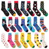 Men's Socks Peonfly Men Fashion Cartoon Guitar Poker Feather Burger Love Happy Funny Casual Harajuku Hip Hop Street Style Skate Cotton