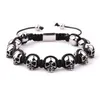 Bracelets porte-bonheur hommes bijoux Bracelet en acier inoxydable Skl tressé perles d'enveloppement pour 221028 livraison directe Dhemq