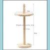 Jewelry Stand Creative Diy Wooden Necklace Display Organizer Solid Wood Pendant Nature Holder Earring Hookers Storage 1138 Drop Deli Otv1R