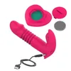 Sex toys Masseur Télécommande Machine Femelle Vibrant Gode Jouets Smart Chauffé Vagin g Spot Piston Stimulation Wearable Couple Produit