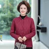 Women's Trench Coats 2023 Outwear Overcoat Middle-Aged Elderly Coat Women Autumn Winter Clothing Cotton-Padded Jacket Short Ladies Top