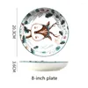 Plattor ins kreativa japansk tecknad keramisk skål hemplatta söta ris barn sopp tabelluppsättning