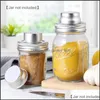 Autres ustensiles de cuisine en acier inoxydable Mason Jar Shaker Couvercles Caps Pour Cocktail Mélange De Farine Épices Sucre Sel Poivrons Drop Delivery Accueil G Dhlig