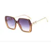 Sunglasses 2023 Fashion Vintage Women Brand Design Retro Pearl Square Sun Glasses Girls Ladies Gafas Feminino