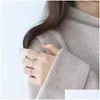 Silver New Simple 925 Sterling Sier Ring for Women 1.2mm tishness theckle Girls Finger Fine Jewelry ANEIS Drop Dressl