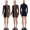 Casual Dresses Sexig V Neck Velvet Mini Dress Långärmad lapptäcke Bodycon Autumn Winter Slå ner krage sundress kläder streetwear