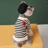 Dog Apparel Sweater Clothes Pet Ropa Para Perro Chihuahua Yorkie For Small Dogs Sueter Winter Warm Cute Striped Knitted Cardigan Jersey