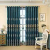 Curtain European-Style Chenille Embroidered High Shading Light Blackout Curtains For Living Room Bedroom Luxury Home Decor