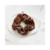 Угороды Fashion Leather Scrunchies для волос с твердыми резиновыми группами девочки женские аксессуары эластичные хвост держатель Drop Delive Jewel Dhex3