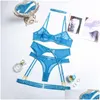 Autre Accueil Textile Dentelle Soutien-gorge Ensemble Femmes Mesh Panty Sous-vêtements 8 Couleurs Transparent Lingerie Sexy Drop Livraison Jardin Textiles Dhfzo