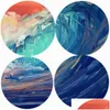 Schilderijen Modern Oil Painting Gedrukt op Canvas Abstract Ocean Wave Landschap Poster Wall Pictures voor woonkamer Decor Drop Dhwcd