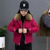 Trenchs de femmes manteaux de coton vestes rembourrées femmes hiver 2023 lâche plus velours épais veste courte vers le bas manteau femme vêtements de dessus