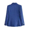 Work Dresses 2023 Ladies' Texture Women Fashion Double Breasted Metal Button Blazer Coat& Suspender Dress Suits