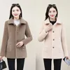 Women's Wool Blends Jackets Wet en Coat Female Short MinkLike Overwear Foreign Style Slim Outerwear Warm Jacket Ladies 230109