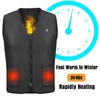 Racing jassen mode mannen vrouwen elektrisch verwarmd vest verwarming waastcoat thermische warme buitenjacht winter USB -verwarming