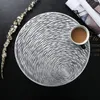 Bordmattor Pads Mat PVC Placemat Creative Round Hollow Heat Isolation Pad El Restaurang Non-Slip Cup Silicone Western Western