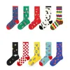 Men's Socks Peonfly Cotton Funny Couple Harajuku Leaves Crew Casual Happy For Men Art Flamingo Fashion Cute Hipster Sock Hip Hop