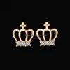 Studkristall￶rh￤ngen f￶r kvinnor Tiny Sweet Simple Crown Earring Lady Jewelry Drop Delivery Oti5u