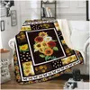 Blankets Softbatfy Sunflower Fleece Throw Blanket Sofa Bedding Drop Ship Delivery Home Garden Textiles Dhnwa