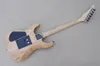 Guitarra eléctrica de color madera natural con diapasón de arce Floyd Rose 24 trastes se pueden personalizar