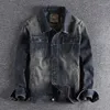 Herenjassen Heren Cargo Vintage Denim Multi-zakken Gewassen katoen Uitloperjassen Maat L-3XL