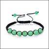 Bedelarmbanden 8 mm kralen armband natuurlijke stenen verstelbare geweven touwketen yoga minnaars casual sieraden drop levering otqpt