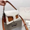 Tasarımcı Çanta Kadın Çanta Bayan Çapraz Vücut Omuz Çantaları Peluş Tabby Tote Moda Toka oyma Bayanlar Tote