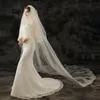 3M عاج الطول الزفاف حجاب الزفاف للعرائس الدانتيل الساحر سمة اثنين