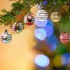 Party Decoration 6Pcs Tree Pattern Decorative Christmas Balls Pendant Plastic Xmas Ornaments For Household