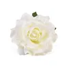 Decorative Objects Figurines 30PCS9cm White Artificial Silk Flower Heads For Wedding Decoration Rose DIY Wreath Scrapbooking Craft Fake Flowers Head 230110