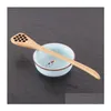 Other Dinnerware Wooden Honey Coffee Spoon Long Mixing Bee Tools Stirrer Muddler Stirring Stick Dipper Wood Carving Spoons Hbwll Dro Dh5Jm