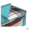 Boîtes De Rangement Bacs Quilt Sac Pliable Poussière Étanche À L'humidité Sacs À Vêtements 2 Couleurs Maison Organisateurs Panier Haute Qualité Zipper Storageb Dhuua