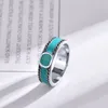Классическое женское мужское кольцо G из серебра 925 пробы с синей эмалью, кольца из нержавеющей стали, модные женские вечерние дизайнерские украшения Anniv313A