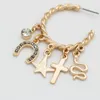 Kolczyki Dangle Preval dla kobiet złota węża Krzyż czarny diament delikatny vintage urok modny prezent biżuterii 2023 A050DANGL