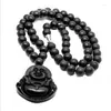 Hänge halsband släppa naturligt bianshi sten guanyin buddha halsband hänge för gåva