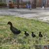 Tuindecoraties 4 PCS Metalen Duck Outdoor Decoratie buiten Decor Yard Ornamenten Q0811 Drop Delivery Home Patio Lawn DHHP9