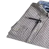 Casual shirts voor mannen 2023 mannen. T0 M. herfst H984 Premium linnen met lange mouwen mode -streep shirt