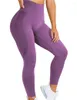 Active Pants Solid Color Seamless Sexy Women Sports High midje Fitness Yoga Leggings Säljer Squat Proof Tight Gym Clothing Trouser