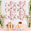 2st Artificial Hortensea Flower Wall Panel för att filma bröllopsfestbakgrund
