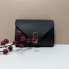 Brieftaschen PU Leder-ID-Halter für Frauen Karte Multi-Slot Mode koreanische tragbare Geldbeutel Wallet Carteras Para Mujer Feste Farbe