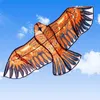 1.1m Flat Eagle With 30 Meter Line Children Flying Bird Kites Windsock Outdoor Garden Cloth Toys For Kids Gift 0110