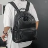 Zaino da uomo di grande capacità, computer da viaggio, borsa di design casual, in morbida pelle da uomo