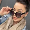 선글라스 패션 패션 대형 스퀘어 여성 디자이너 갈색 안경 성격 큰 프레임 여행 태양 안경 UV400