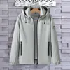 Hommes Vestes 2023 Printemps Automne Hommes Veste Manteau Solide Couleur Manches Longues À Capuche Fermeture Éclair Amovible Capuche Survêtement Streetwear Homme Vêtements