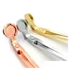 Scissors Stainless Steel Snuffers Candle Wick Trimmer Rose Gold Candles Cuttercandlewicktrimmer Oil Lamp Trim Scissor Cutters Drop D Dhyvb