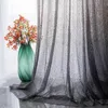 Curtain Drapes Nordic Luxury Light Gold Sequin Glitter Tulle transparent grå fönsterskärm bröllopsdekoration AG611#4