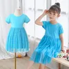 Vestidos de niña, ropa de verano para niñas, moda de malla para bebés de 3 a 9 años, vestido de princesa para niños pequeños, 2023, manga corta para niños