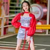 Stage Wear Children'S Jazz Dance Costumes 2023 Sequins Sliver Outfits Girls Hip-Hop Clothing Performance Clothes DN11611